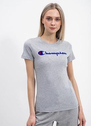 Футболка женская хлопковая champion m серая меланж (12345860)