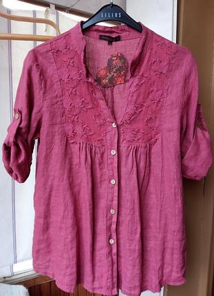 100%лен, блуза туника romeo&giulia, италия