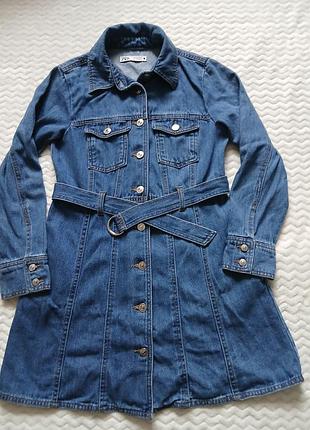 Джинсовое платье zara s