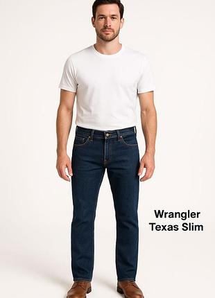 Джинсы темно-синие wrangler texas slim w30 l30