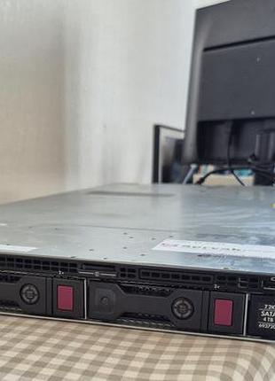 Сервер hp proliant dl360e gen8 1u 2xxeon e5-2407/16gb ecc/raid/2x120gb ssd/2x4tb hdd