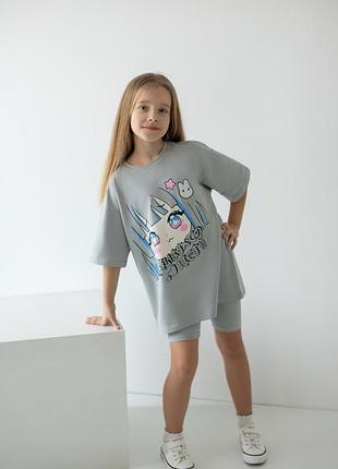 Комплект на дівчинку. стрейч-бавовна.