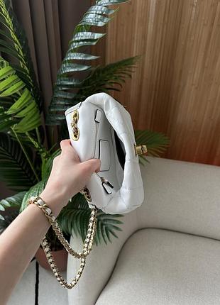 Шкіряна сумка пуф madison через плече стьобана co 9