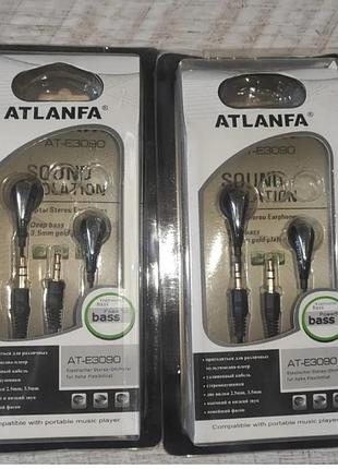 Распродажа наушники вакуумные ведущие atlanfa at-e3090 новые черные