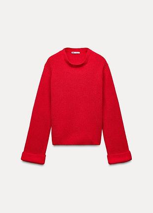 Кофта zara червоний світер 6