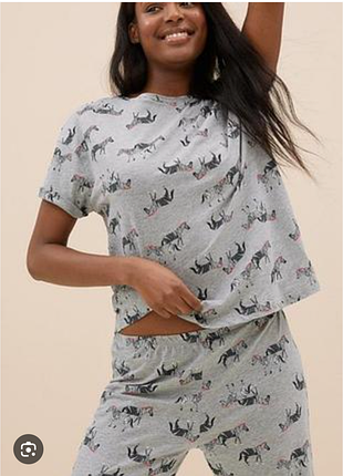 Коттоновая трикотажная пижама р.xl