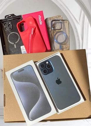 Iphone 15 pro max 256 gb blue titanium ідеальний стан, на гарантії