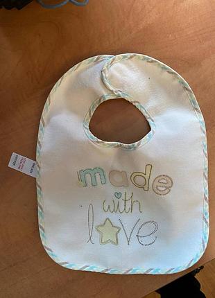 Детский слюнявчик made with love