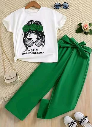 Костюм на девочку,костюм летний на девочку 10-12 лет.