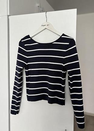 Топ з відкритою спинкою у смужку zara
