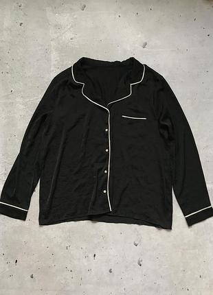 Чорна жіноча піжама рубашка