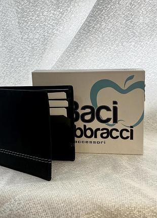 Чоловічий шкіряне портмоне, чорного кольору  baci&abbracci