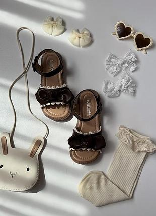 Коричневі босоніжки на дівчину, сандалі, босоніжки