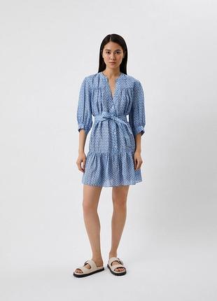 Сукня, плаття лляне з шовком від люкс бренду sandro paris