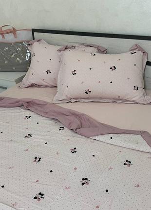 Комплект постільної білизни з літньою ковдрою