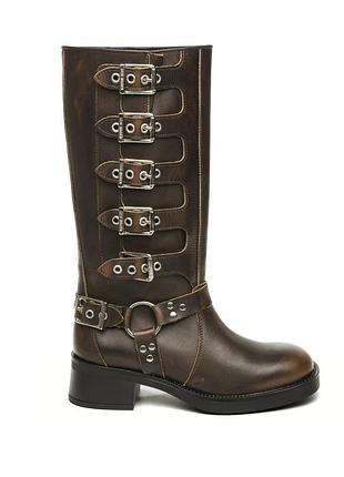 Шкіряні чоботи steve madden battle