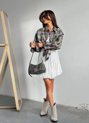 Жіноча біла спідниця міні