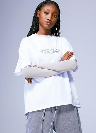 Базова футболка оверсайз h&m, брендова футболка h&m, оверсайз футболка, женская базовая футболка