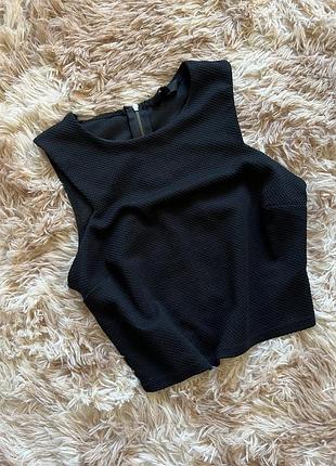 Чорний топ с м зі змійкою new look