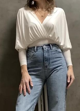 Біла блуза- боді