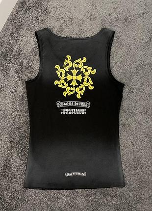 Майка брендовая chrome черная базовая люкс