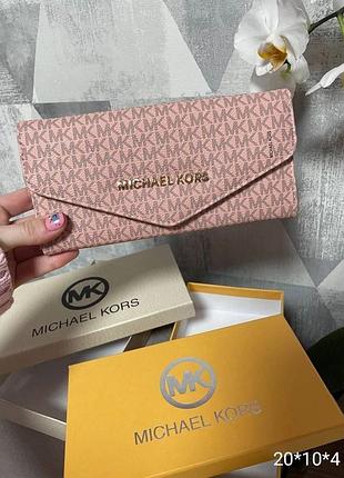 Гаманець з екошкіри туреччина,  жіночий гаманець рожевий з буквами штучна шкіра турція, гаманець пудра стилю майкл корш michael kors