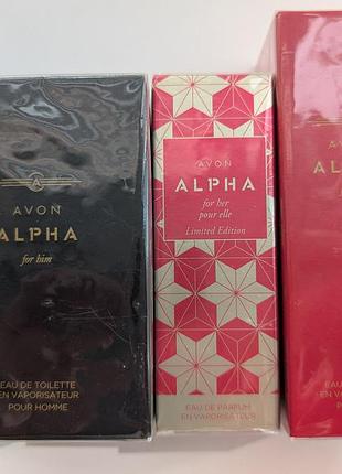 Avon alpha 30 мл , 50 мл , 75 мл for him her
