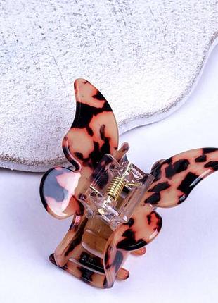 Краб бабочка, крабик для волос