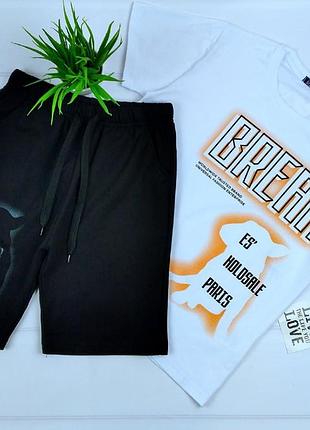 Летний костюм для мальчика шорты и футболка