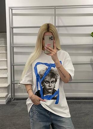 Футболка с рисунком maison белая футболка брендовая