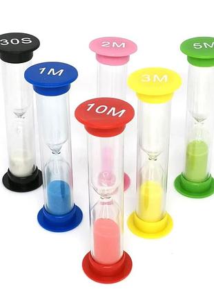 Песочные часы hourglass, набор 6 шт., от 30 сек. до 10 минут