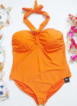 Суперовый слитный яркий однотонный купальник батал f&amp;f 💝🌼💝