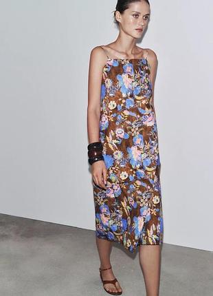 Платье zw collection из поплина с принтом
