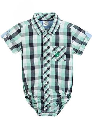 Боди рубашка на короткий рукав, боди- рубашка на мальчика 18 месяцев (86 см), 24 месяца (92 см).