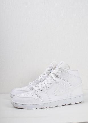 Nike air jordan 1 mid white 554724-130 оригінал розмір 44,5 us 10,5 uk 9.5