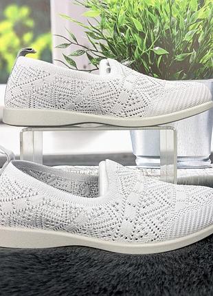 Мокасины женские gipanis серые летние текстильные слипоны 4459