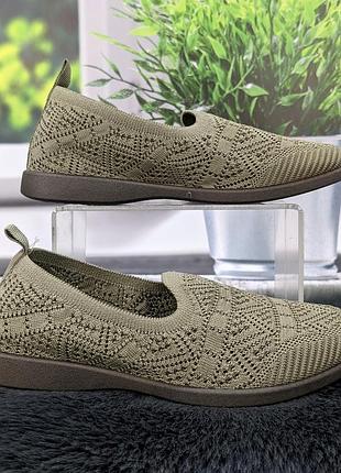 Мокасины женские gipanis хаки летние текстильные слипоны 4459