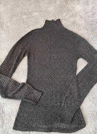 Гольф жіночий бавовна і срібна нитка. м'який, довжина 64, груди 35-50, рукав70