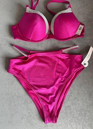Купальник пуш-ап стрази оригінал victorias secret вікторія сікрет