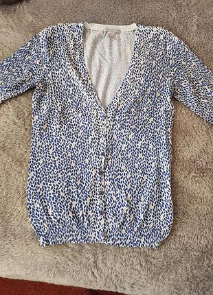Кофта футболка женская h&amp;m хлопок и модал, длина 57, грудь 42-47, низ30-45+, рукав30
