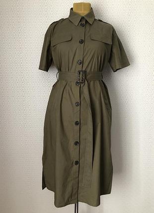 Плаття-сорочка колір хакі від love&amp;divine, розмір m