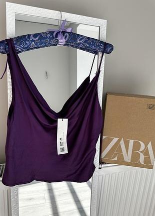 Атласна блузка zara блуза нарядна сатинова майка zara топ