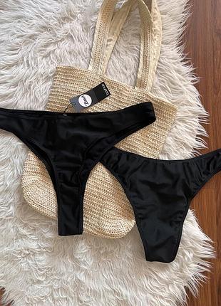 Комплект чорні плавки від купальника boohoo два фасони 💣