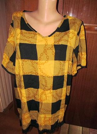 Нова  бавовняна блуза на пишні форми