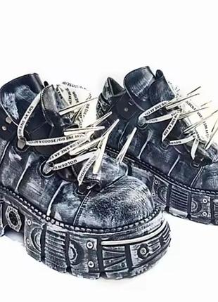 Готические ботинки abi winch metal dull black rock мотоциклетные ботинки женские/мужские