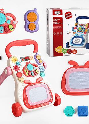 Ходунки звук, подсветка, пианино, сортер, шестерни, погремушка, пальчиковая игра.