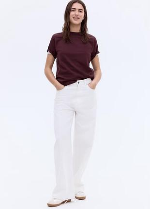 Базова футболка  h&m з м'якого бавовняного трикотажу 10