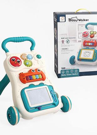 Ходунки звук, пианино, шестерни, досточка для рисования, в коробке