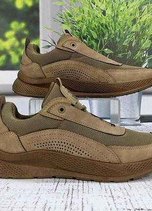 Кроссовки мужские dago style песочные текстильные сетка 3938