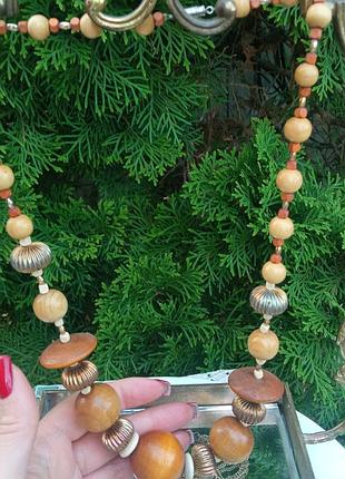 Бусы из натурального дерева от mark and spencer   в отличном состоянии